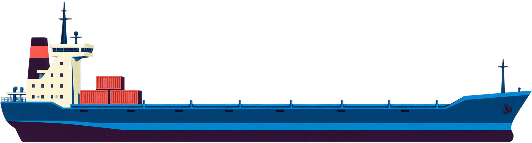 A cargo ship.